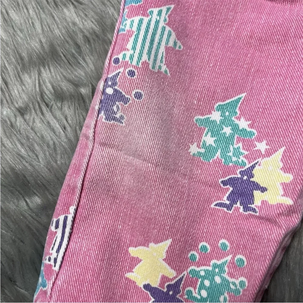 Vintage Oshkosh Bgosh Union Made USA Pink Clown Girls Overalls *Play Condition